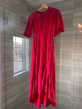 XS boho style dress with lace trimmings